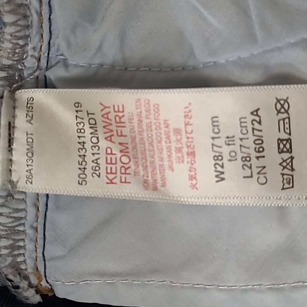 TOPSHOP Women's Cropped Straight Leg Blue Jeans with Raw Hem Size 28P - Picture 4 of 10